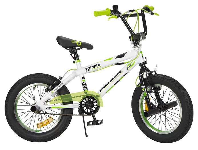 Bicicleta Infantil BMX 16 Pulgadas Freestyle Verde / Blanco