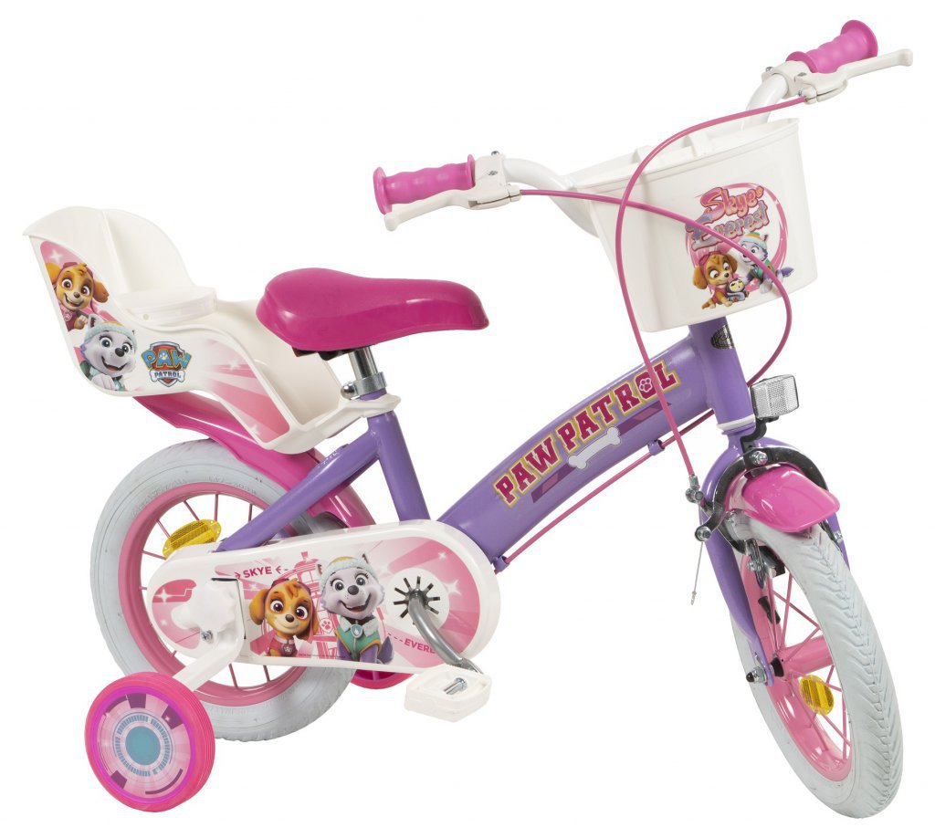 Bici 10 Paw Patrol rossa e blu con rotelle e parafanghi per bambino Dino Bike - La Ciclomoto