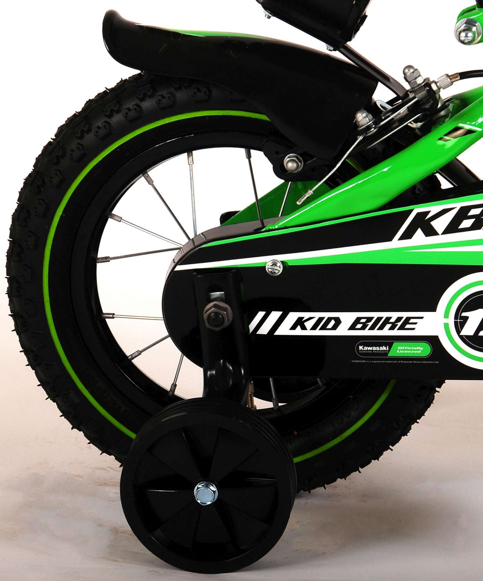 Bicicleta Kawasaki Verde 12 pulgadas ruedines