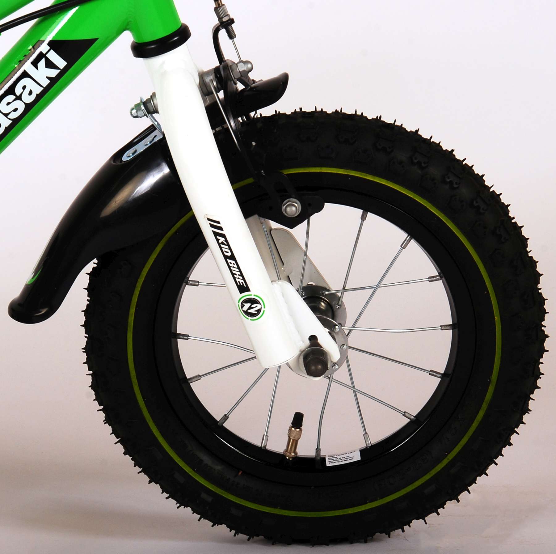 Bicicleta Kawasaki Verde 12 pulgadas rueda delantera