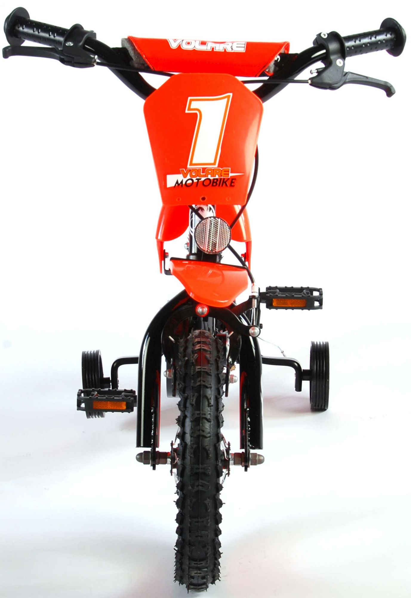 Bicicleta Motorbike de 12 pulgadas Naranja - vista frontal