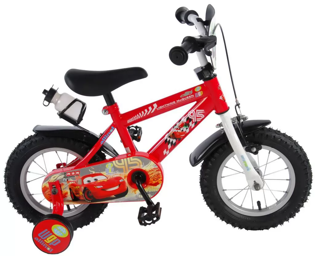 Bicicleta Infantil Disney Cars Chicos 12 pulgadas Rojo