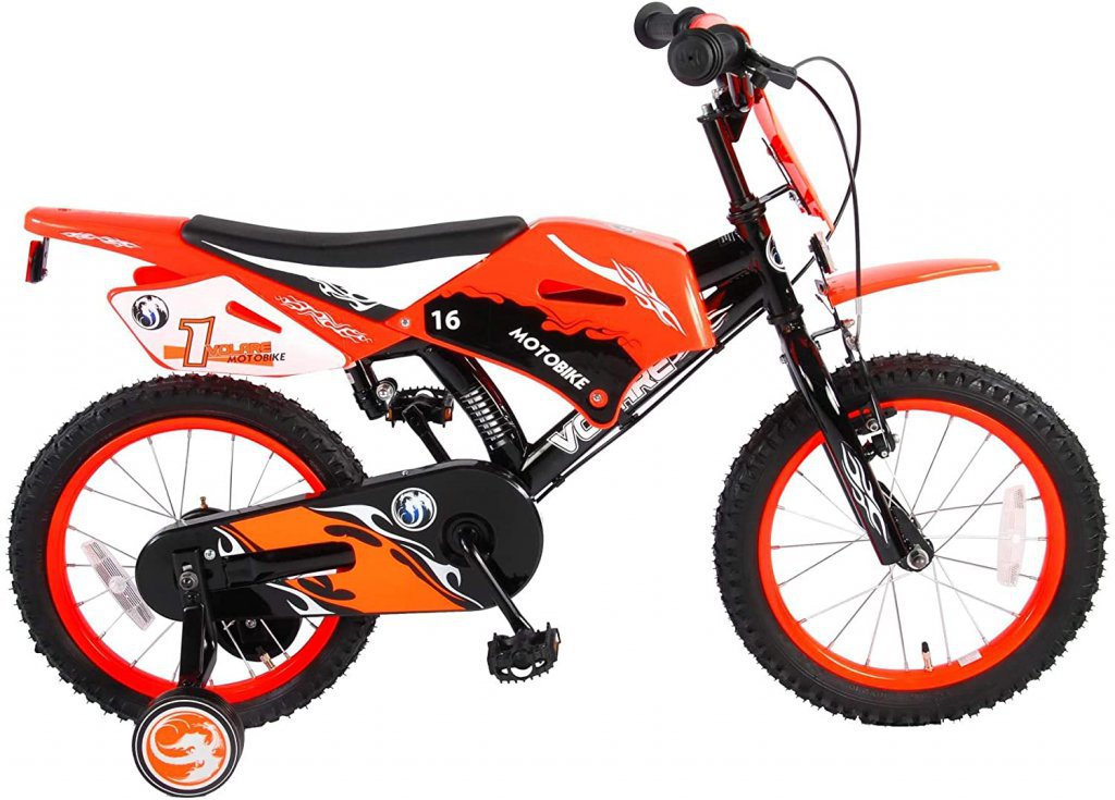Bicicleta Motorbike de 16 pulgadas Naranja