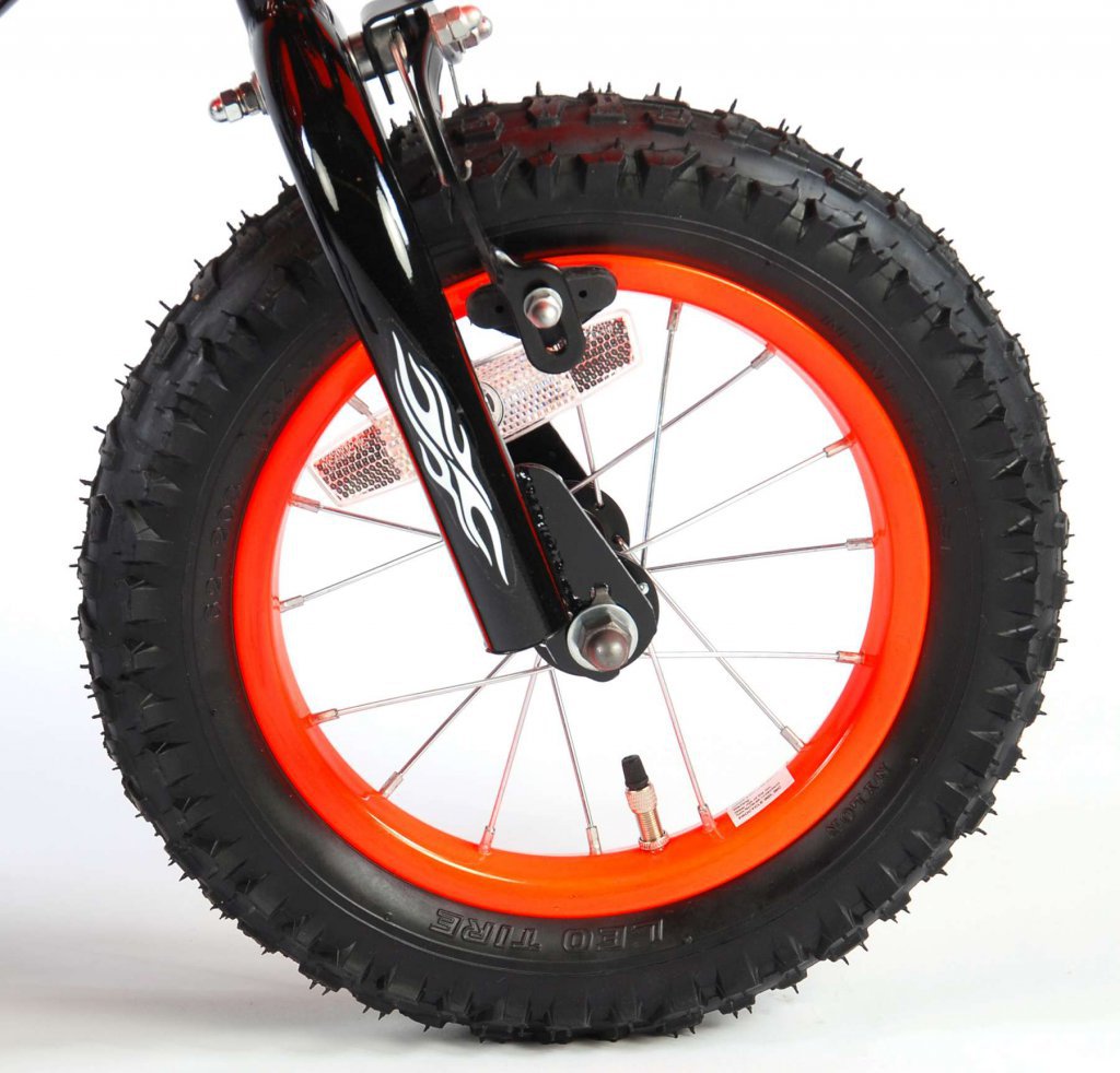 Bicicleta Motorbike de 16 pulgadas Naranja - rueda delantera