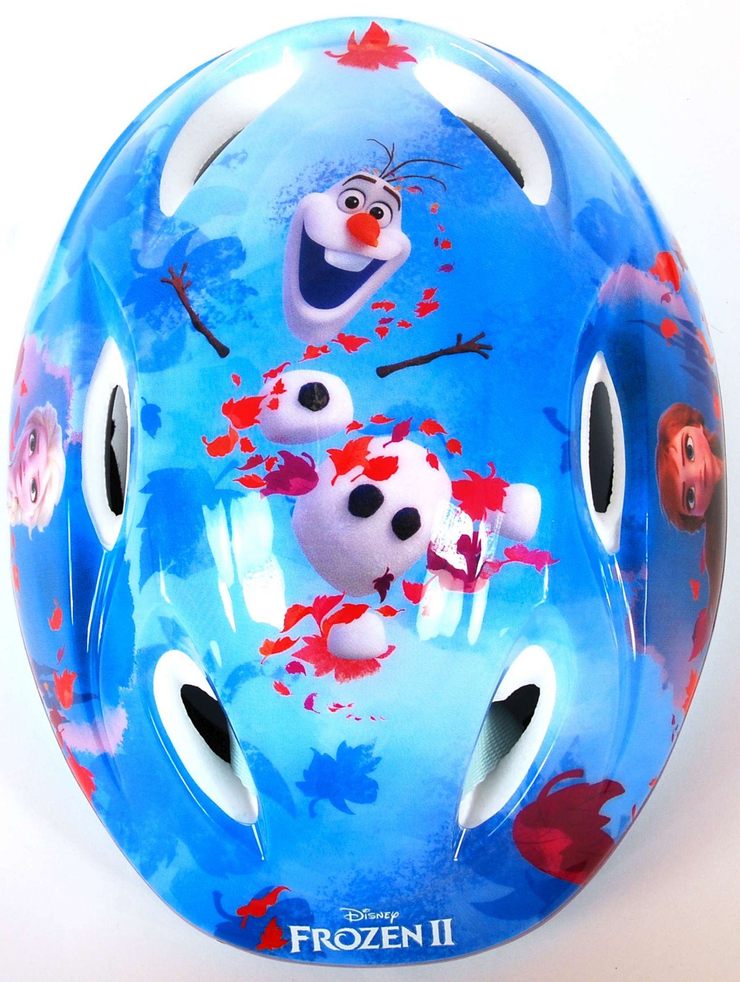 Casco de bicicleta de Disney Frozen 2 vista superior