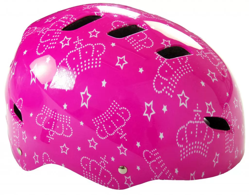 Casco bicicleta Rosa Estrellas y coronas Volare