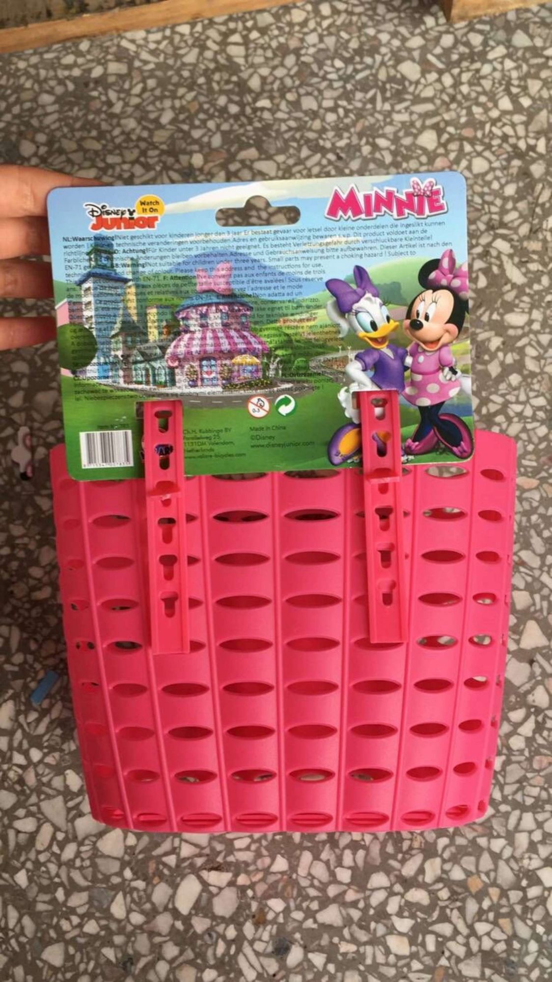 Cesta de bicicleta de plástico Minnie Kubbinga parte trasera