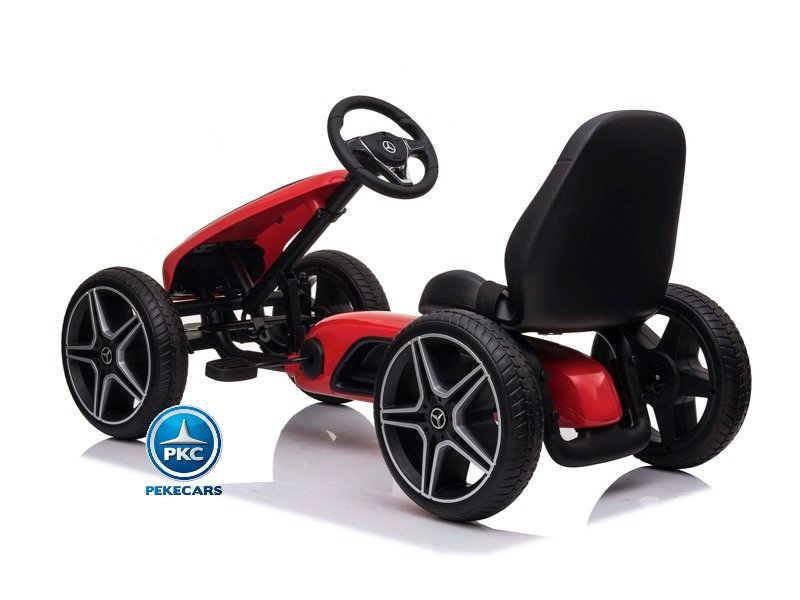 Kart a pedales Mercedes Rojo perspectiva trasera