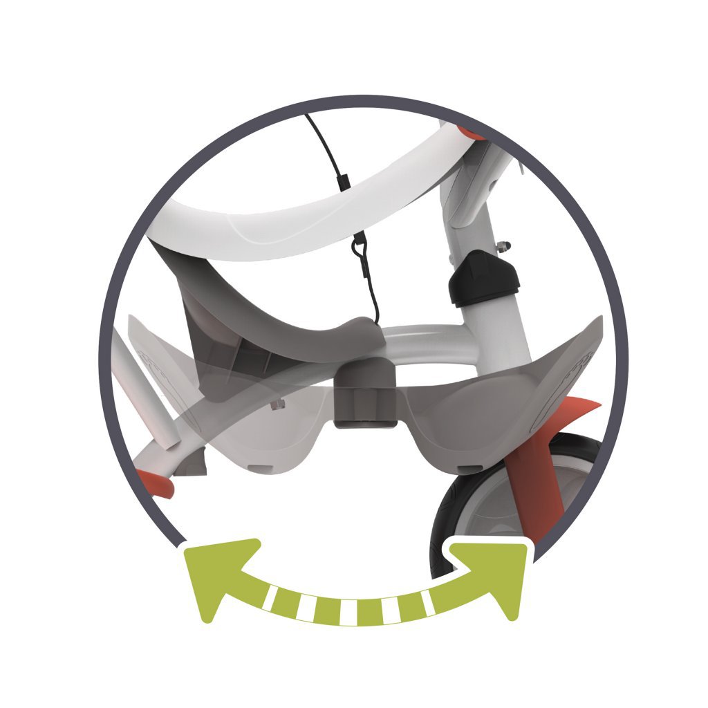 Triciclo Baby Balade Rojo - reposapies plegable