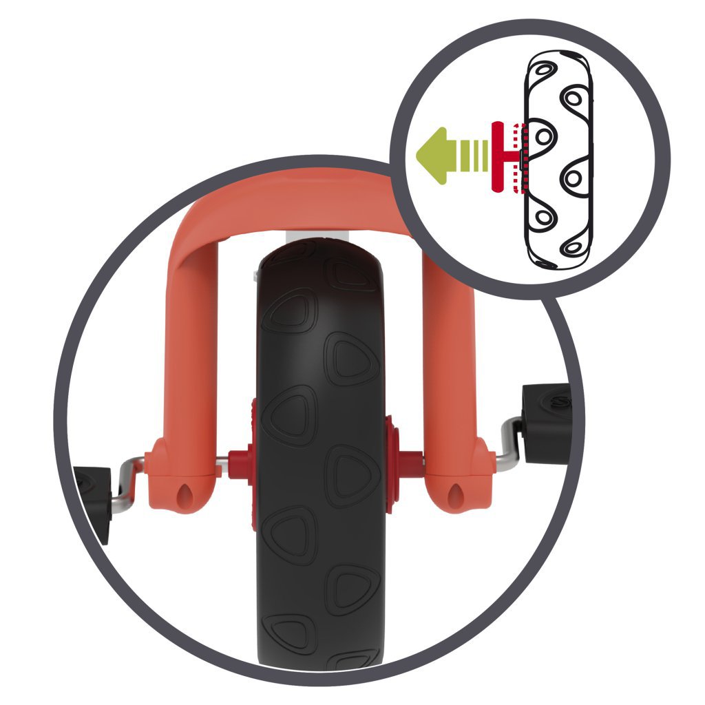 Triciclo Baby Balade Rojo - rueda