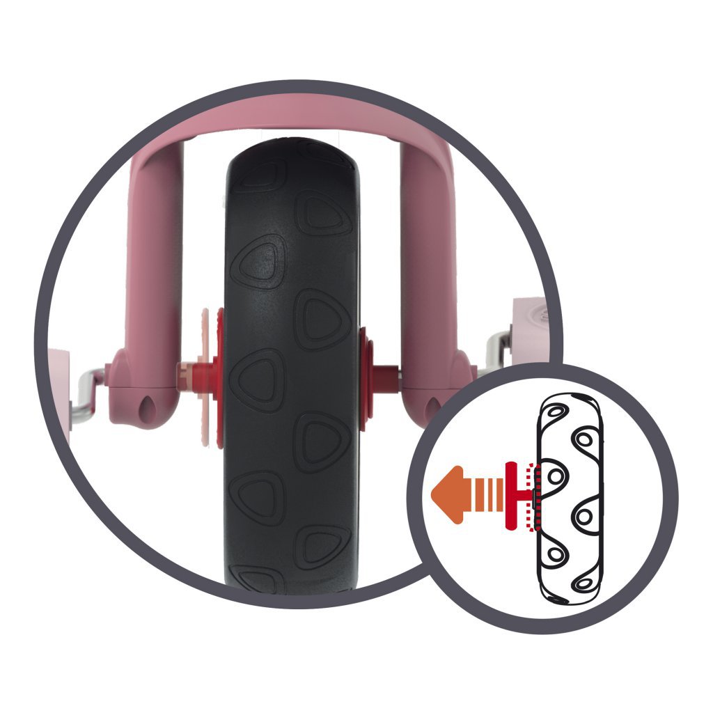 Triciclo Be Move Rosa - rueda