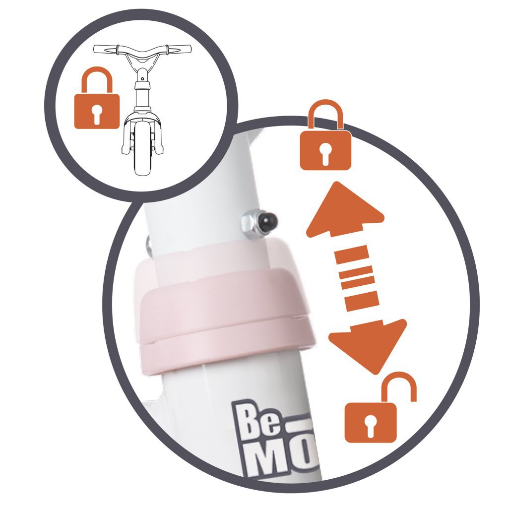 Triciclo Be Move Rosa - bloqueo manillar