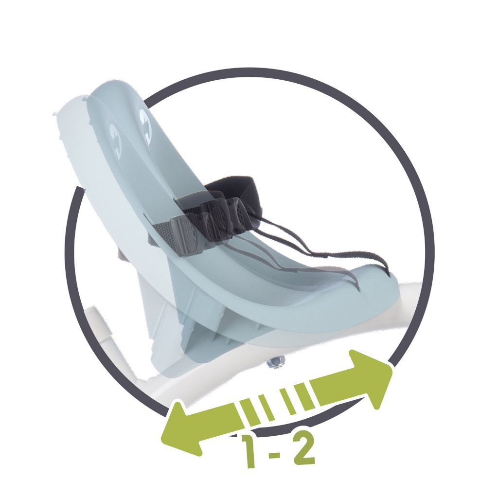 Triciclo Be Move Confort Azul - posiciones asiento