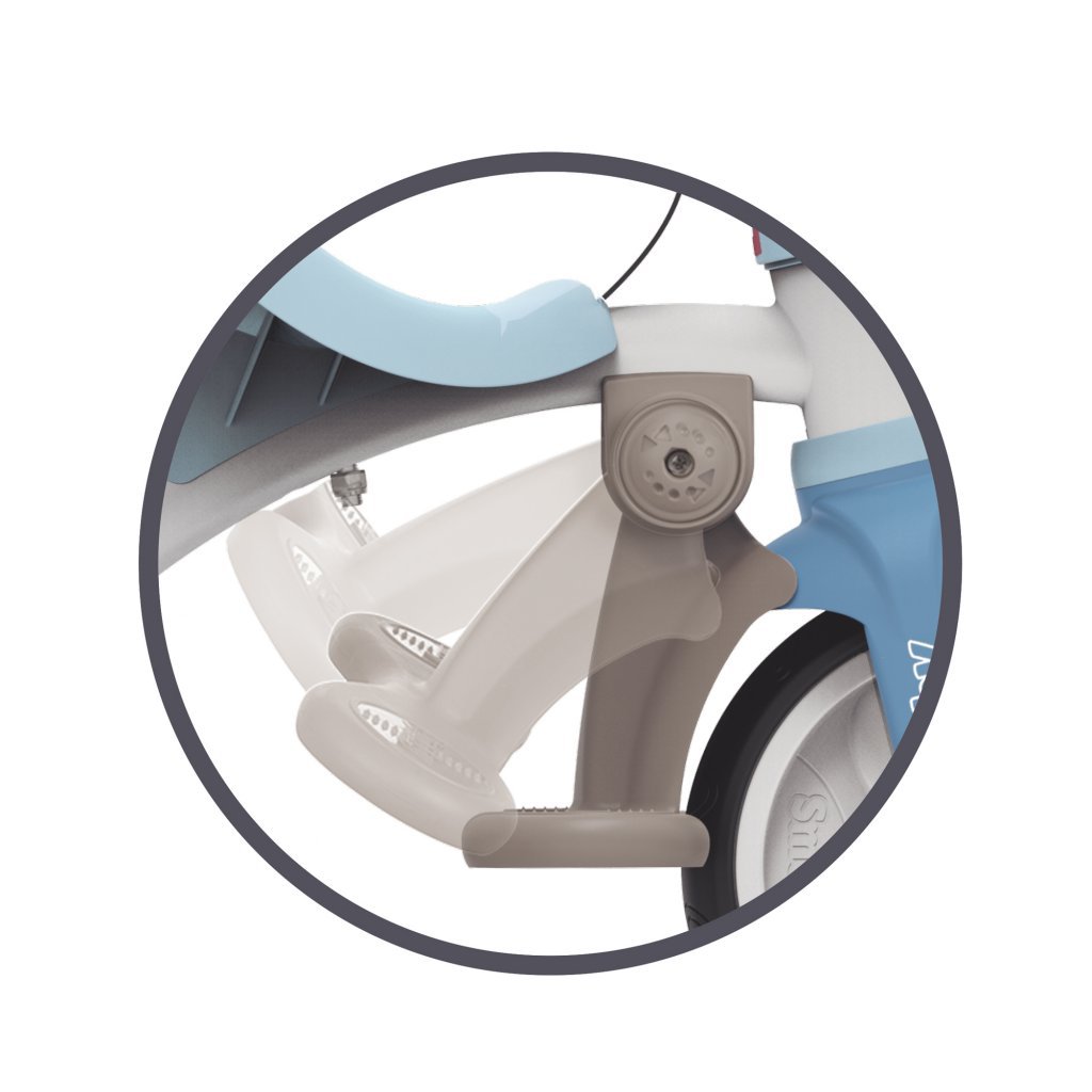 Triciclo Be Move Confort Azul - reposapies plegable